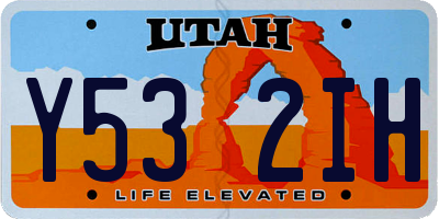 UT license plate Y532IH
