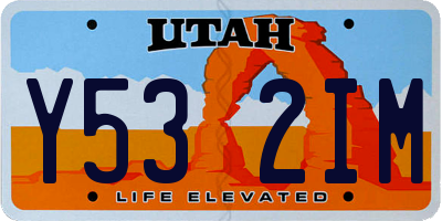 UT license plate Y532IM