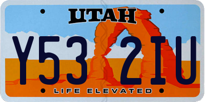 UT license plate Y532IU