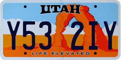 UT license plate Y532IY
