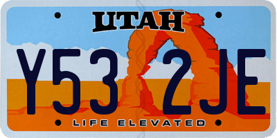 UT license plate Y532JE