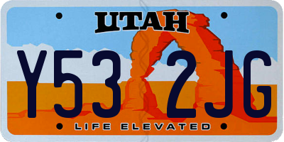 UT license plate Y532JG