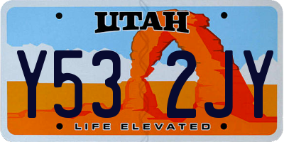 UT license plate Y532JY