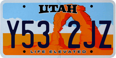 UT license plate Y532JZ