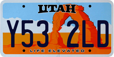 UT license plate Y532LD