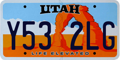 UT license plate Y532LG