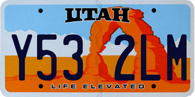 UT license plate Y532LM