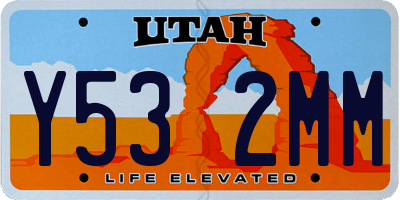 UT license plate Y532MM