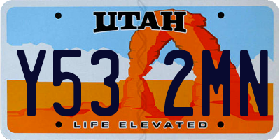 UT license plate Y532MN
