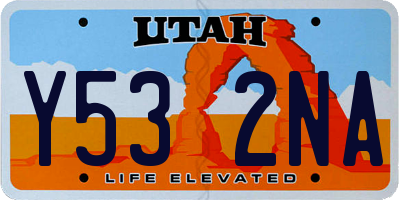 UT license plate Y532NA
