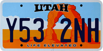 UT license plate Y532NH