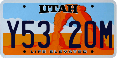 UT license plate Y532OM