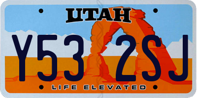 UT license plate Y532SJ