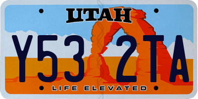 UT license plate Y532TA