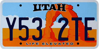 UT license plate Y532TE