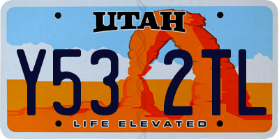 UT license plate Y532TL