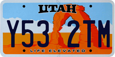 UT license plate Y532TM