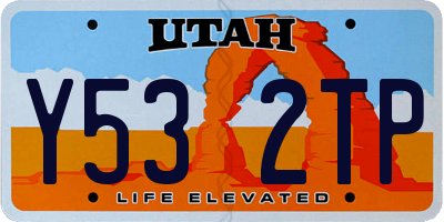 UT license plate Y532TP