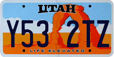 UT license plate Y532TZ