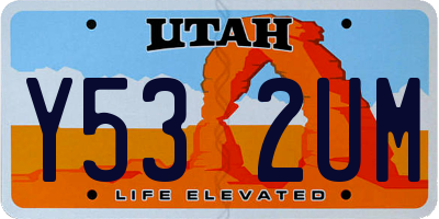 UT license plate Y532UM
