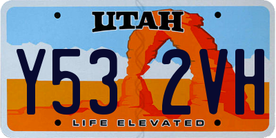 UT license plate Y532VH