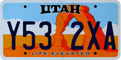 UT license plate Y532XA