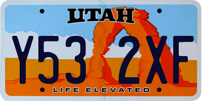 UT license plate Y532XF