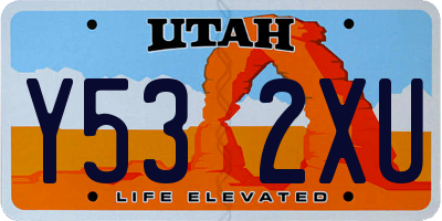 UT license plate Y532XU