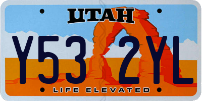 UT license plate Y532YL