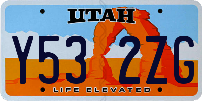 UT license plate Y532ZG