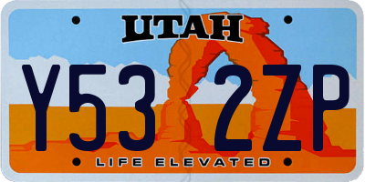 UT license plate Y532ZP