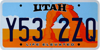 UT license plate Y532ZQ