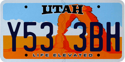UT license plate Y533BH