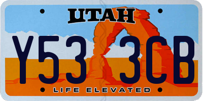 UT license plate Y533CB