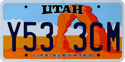 UT license plate Y533CM