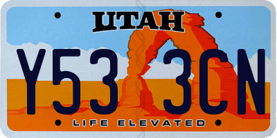 UT license plate Y533CN