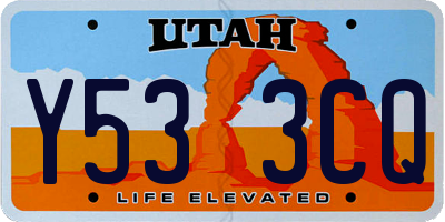 UT license plate Y533CQ