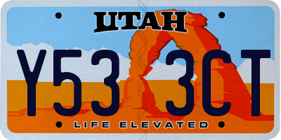 UT license plate Y533CT