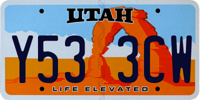 UT license plate Y533CW