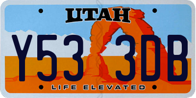 UT license plate Y533DB