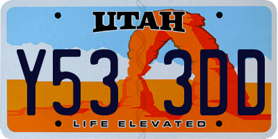 UT license plate Y533DD