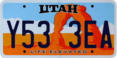 UT license plate Y533EA