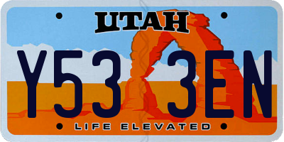 UT license plate Y533EN