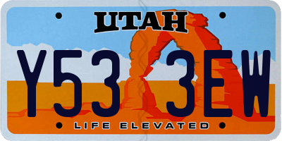 UT license plate Y533EW
