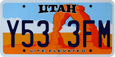 UT license plate Y533FM