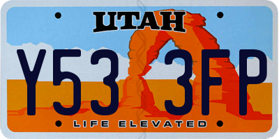 UT license plate Y533FP