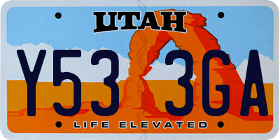 UT license plate Y533GA
