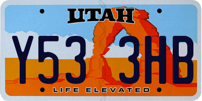 UT license plate Y533HB