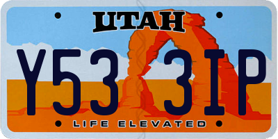 UT license plate Y533IP
