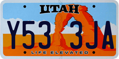 UT license plate Y533JA